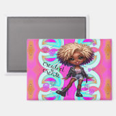 マグネットを作成するために作成されたAfropunk マグネット (正面/裏面)