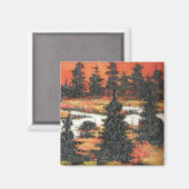 マグネットアン絵画ヘイズのツリー喜び マグネット (正面/裏面)