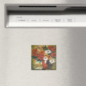 マグネットアン絵画ヘイズの赤い花混合 マグネット (インサイチュ (食洗機))