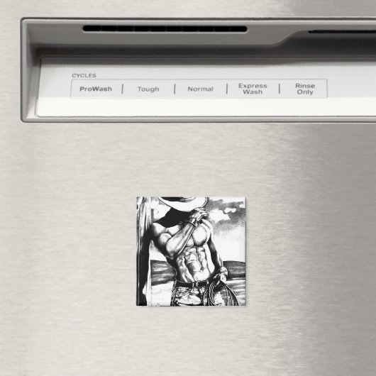 マグネットアートエレガントカウボーイ男らしボディビルダー マグネット (インサイチュ (食洗機))