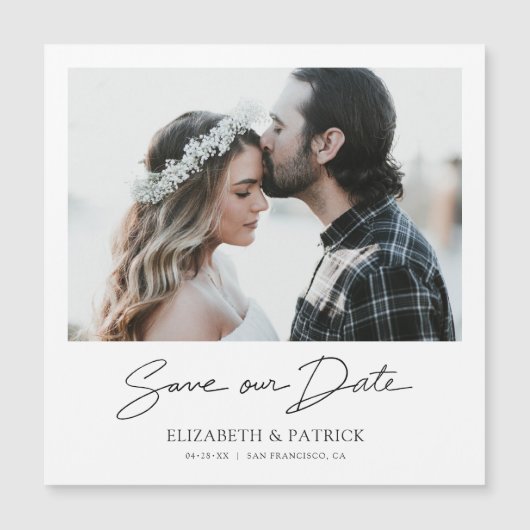 マグネットウェディング日付保存招待状 マグネット招待状 (正面)