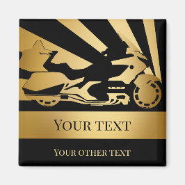 マグネットオートバイバイクバイクもしくは自転車に乗る人金ゴールド マグネット