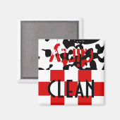 マグネットキッチンヘルパークリーン汚れた食洗機ギフト マグネット (正面/裏面)