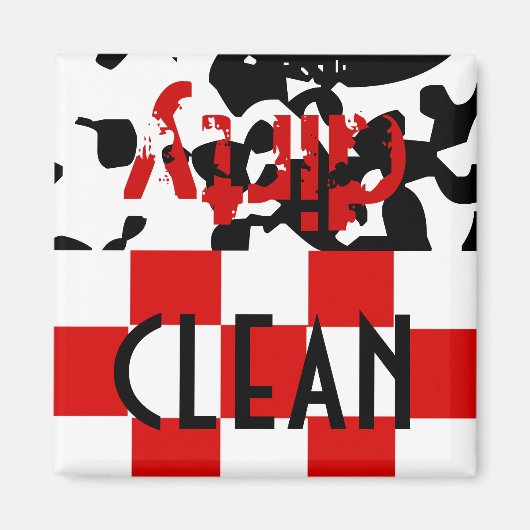 マグネットキッチンヘルパークリーン汚れた食洗機ギフト マグネット (正面)