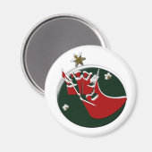マグネットクリスマスサンタ来クロースは2/1インチ マグネット (正面/裏面)