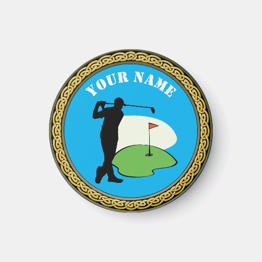 マグネットゴルフ – 名前の追加 – ゴルファー マグネット (正面)