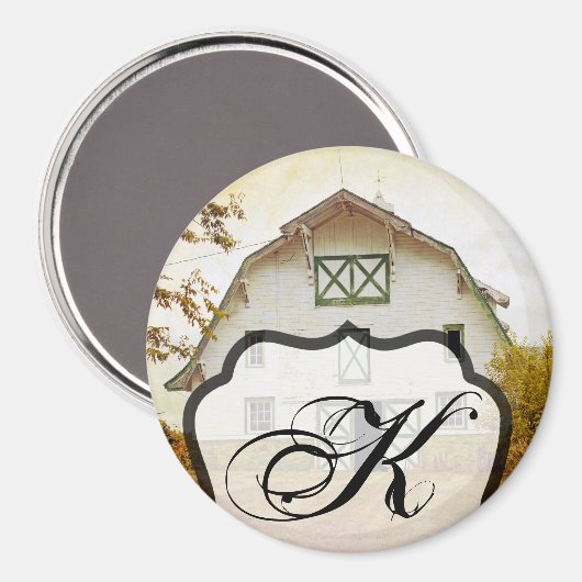 マグネットサンセットパーソナライズされたバーンドカントリー素朴ファイル マグネット (正面/裏面)