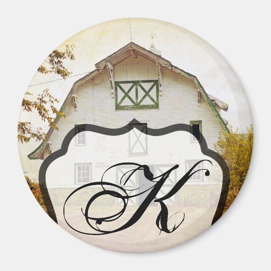 マグネットサンセットパーソナライズされたバーンドカントリー素朴ファイル マグネット (正面)