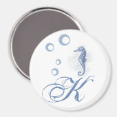 マグネットシパーソナライズされたーホース海ビーチ水 マグネット (正面/裏面)