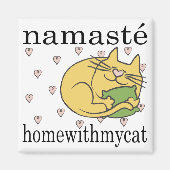 マグネットスクエアナマステホームウィズマイキャット マグネット (正面)