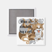 マグネットスクエア他の失敗が起きた場合は、猫を抱き締める マグネット (正面/裏面)