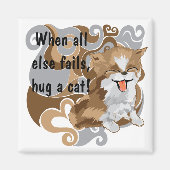 マグネットスクエア他の失敗が起きた場合は、猫を抱き締める マグネット (正面)