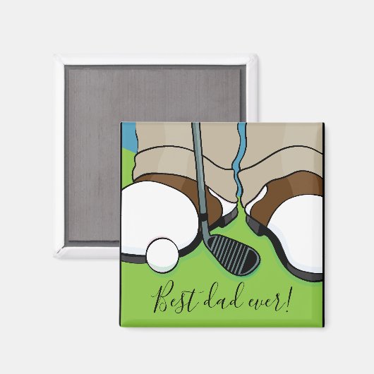 マグネットスクエア最高のパパエバー マグネット (正面/裏面)