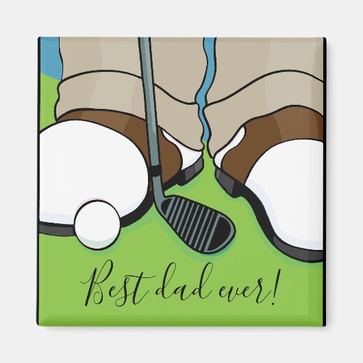 マグネットスクエア最高のパパエバー マグネット (正面)