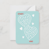 マグネットタイルおもちゃ ハート クリスマス バレンタイン ノートカード (裏面)