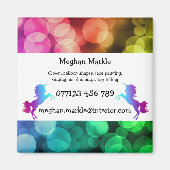 マグネットチャイルドエンターテイナーユニコーン名刺 マグネット (正面)