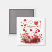 マグネットハッピーバレンタインデー マグネット (正面/裏面)