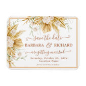 マグネットパンパスグラス結婚ズの日救付招待状 マグネット (横)