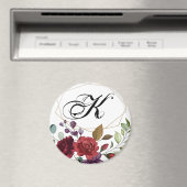 マグネットパーソナライズされたホワイトローズ金ゴールドジオメトリ マグネット (インサイチュ (食洗機))