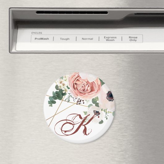 マグネットパーソナライズされた幾何学的ガーデンバラアネモン マグネット (インサイチュ (食洗機))