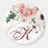 マグネットパーソナライズされた幾何学的ガーデンバラアネモン マグネット (正面)