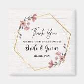 マグネットパーソナライズされた結婚式の引き出物フローラテーマ マグネット (正面)