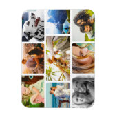 マグネットフレキシブル9写真テンプレート丸コラージュ マグネット (縦)