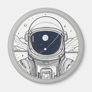 マグネットボタン付き宇宙デザイン マグネット