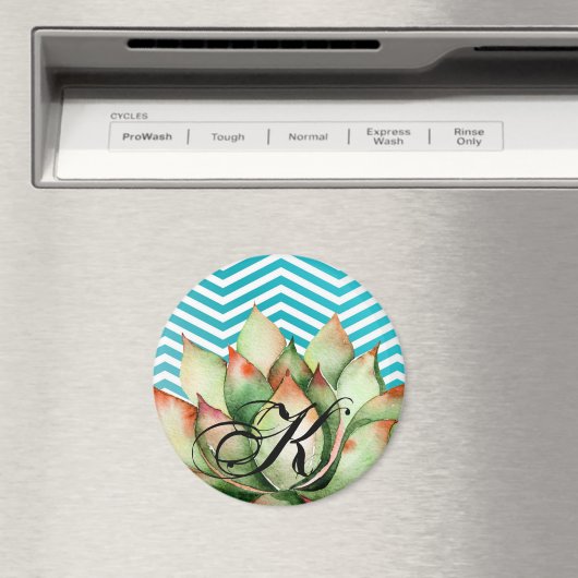 マグネットボホーパーソナライズされたサボテン多肉質 マグネット (インサイチュ (食洗機))