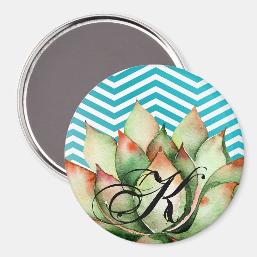 マグネットボホーパーソナライズされたサボテン多肉質 マグネット (正面/裏面)
