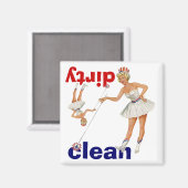 マグネットヴィンテージギャルポイントクリーン汚れ食洗機 マグネット (正面/裏面)