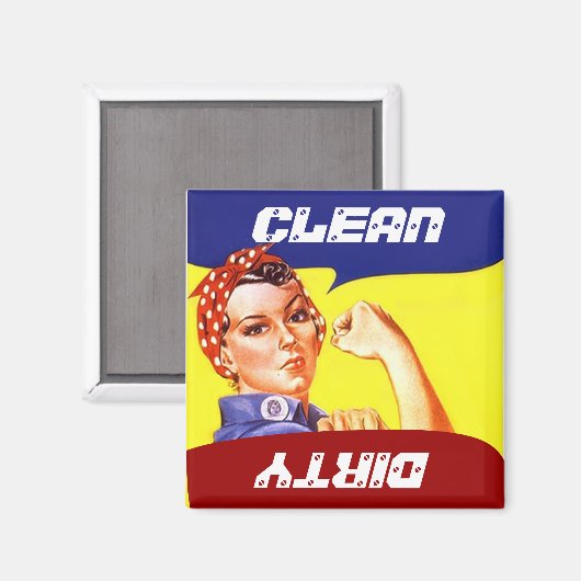 マグネットヴィンテージリベッター皿のワッシャーフリップをロージー マグネット (正面/裏面)