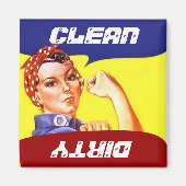 マグネットヴィンテージリベッター皿のワッシャーフリップをロージー マグネット (正面)