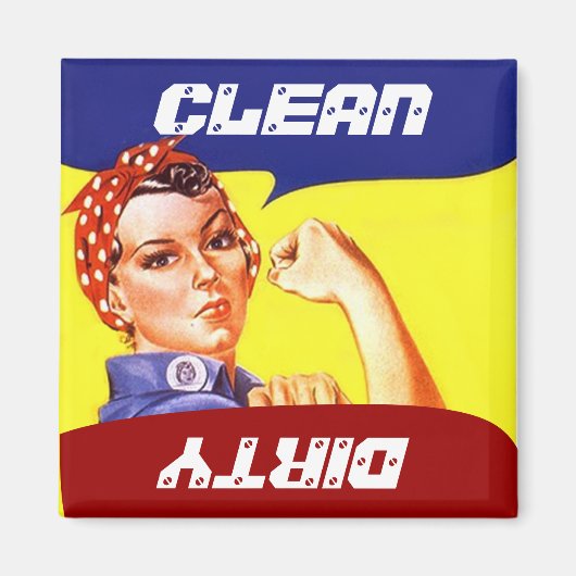 マグネットヴィンテージリベッター皿のワッシャーフリップをロージー マグネット (正面)