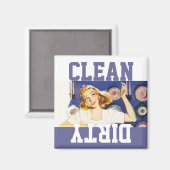 マグネットヴィンテージレトロハッピーホームメーカー食器洗浄機 マグネット (正面/裏面)