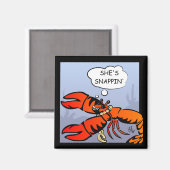 マグネット付ききらきら光るロブスター マグネット (正面/裏面)