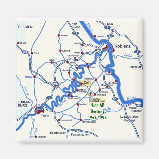 マグネット付きモーゼル地図 マグネット (正面)