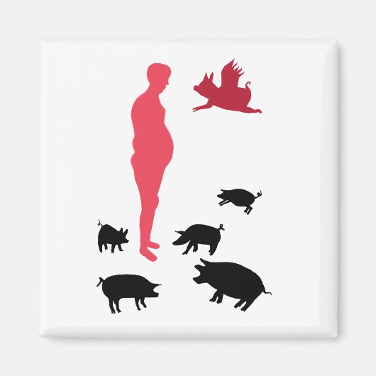 マグネット幸せな食事ベゲテリアン マグネット (正面)