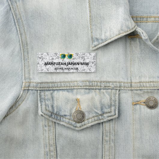 マグネット式、刺繍ロゴタグ | 地元店舗とオンライン 名札 (インサイチュ)
