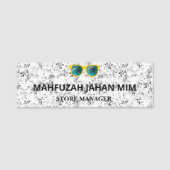マグネット式、刺繍ロゴタグ | 地元店舗とオンライン 名札 (正面)