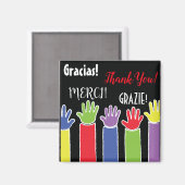 マグネット感謝していスクエアAロット磁石 マグネット (正面/裏面)