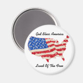 マグネット米国国旗God Bless America マグネット (正面/裏面)