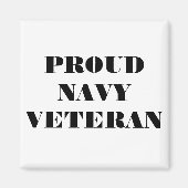 マグネット誇りを持ったネイビー退役軍人 マグネット (正面)