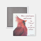 マグネット赤（鳥）ショウジョウコウカンチョウ鳥 マグネット (正面/裏面)