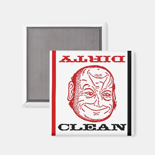 マグネット食洗機バトラー清浄汚れ光おもしろい マグネット (正面/裏面)