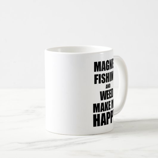 マグネット魚釣りと雑草は私を幸せなギフトおもしろいI コーヒーマグカップ (正面右)