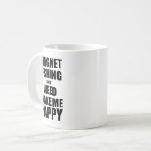 マグネット魚釣りと雑草は私を幸せなギフトおもしろいI コーヒーマグカップ (正面左)