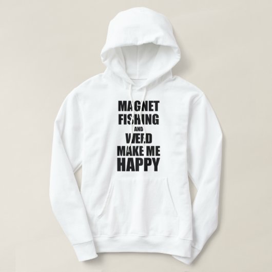 マグネット魚釣りと雑草は私を幸せなギフトおもしろいI パーカ (デザイン正面)