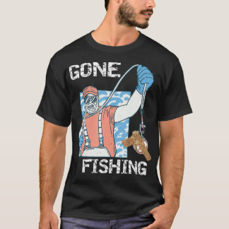マグネット魚釣りデザインおもしろいマグネット魚釣り Tシャツ