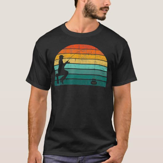 マグネット魚釣り宝物用狩り漁師磁気 Tシャツ (正面)